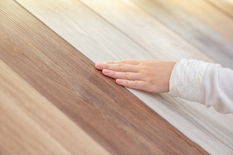 Wood laminate flooring.